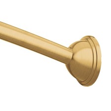Moen CSR2160BG 54"-72" Adjustable Curved Shower Rod, Wall Mounted - Brushed Gold