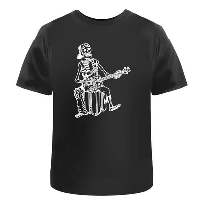 'Box Guitar Skeleton' Men's / Women's Cotton T-Shirts (TA010841)