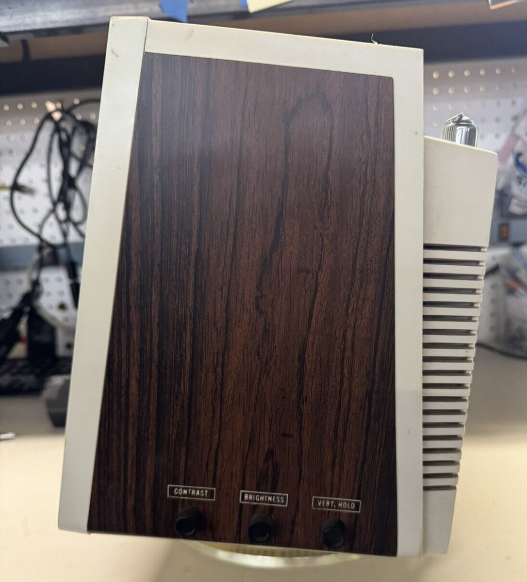 Rare Vintage Black White Zenith TV Portable E1345-3 Television