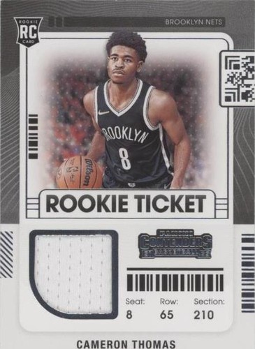 Cameron Thomas Auto 2021 Contenders Rookie Ticket Autograph True