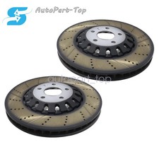 Pair For A6 A8 Q7 Q8 17-21 Front 375mm Vented Brake Disc Rotors Performance