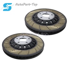 Pair For A6 A8 Q7 Q8 17-21 Front 375mm Vented Brake Disc Rotors Performance