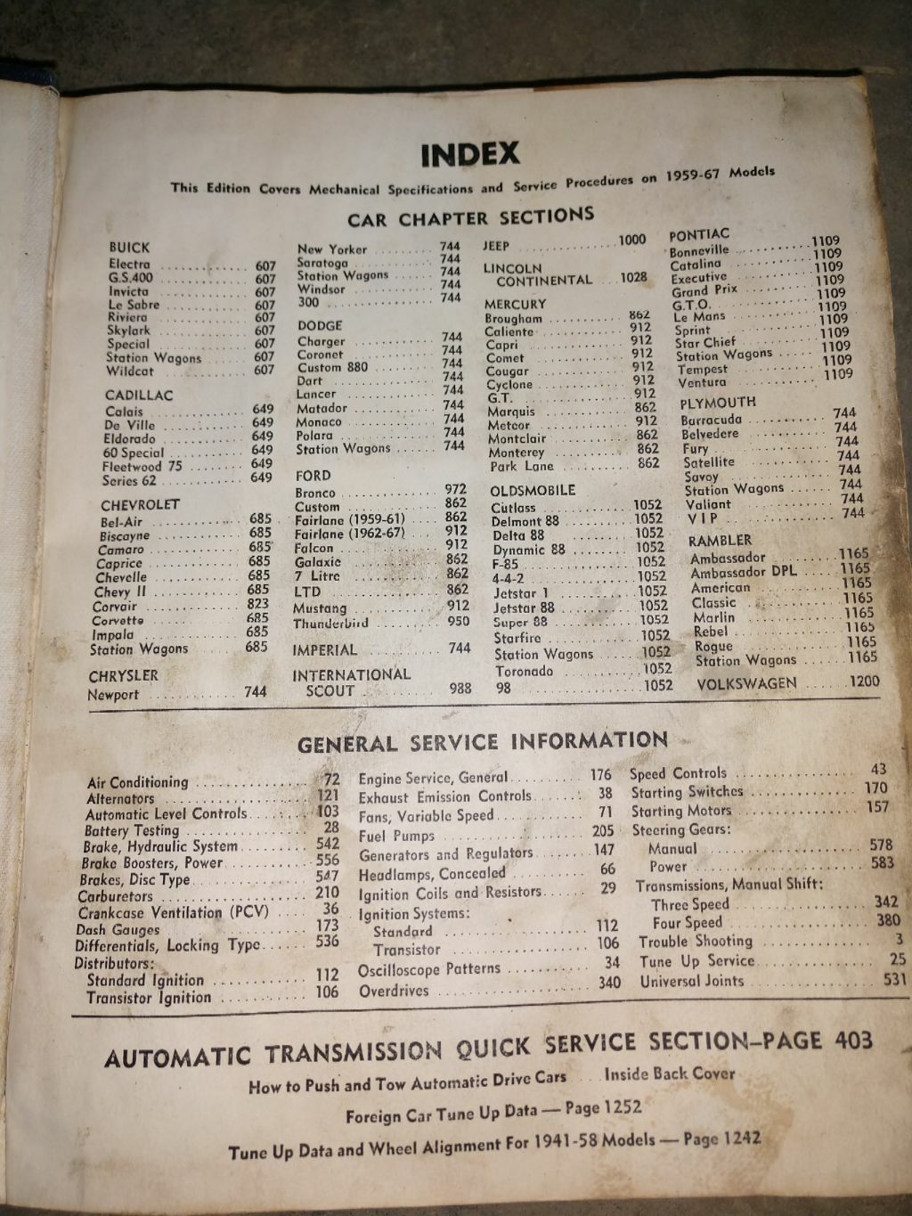 Motor's Auto Repair Manual 1967 30th edition secound printing eBay