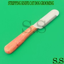 Cuchillo pelador de mascotas gato perro peine de aseo pelo acero inoxidable