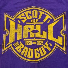 Scott Hall The Bad Guy T-Shirt L Large Razor Ramon WWE WCW Outsiders 1958-2022