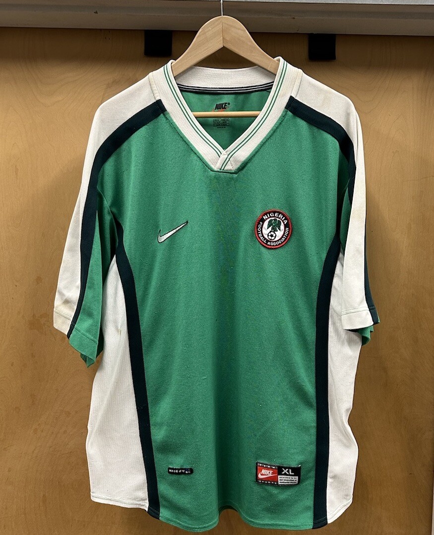 サッカー　ナイジェリア　ナイキ　ヴィンテージ　ユニフォーム ナイジェリア代表 1998 Nike 選手用 ホーム長袖 ユニフォーム