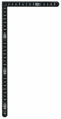 SHINWA Square Ruler 150X300mm White Scale on Black 12435 | eBay