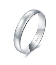 BORUO Silver Ring 925 Pure Sterling Silver Ring - Sterling Silver Rings