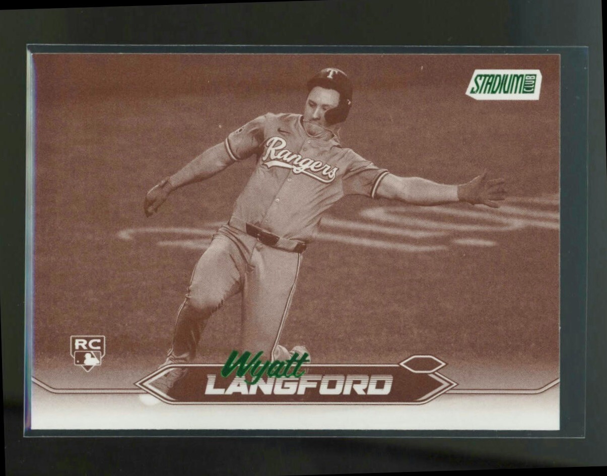 Wyatt Langford 2024 Topps Stadium Club Sepia Foil Parallel Rookie Card #30