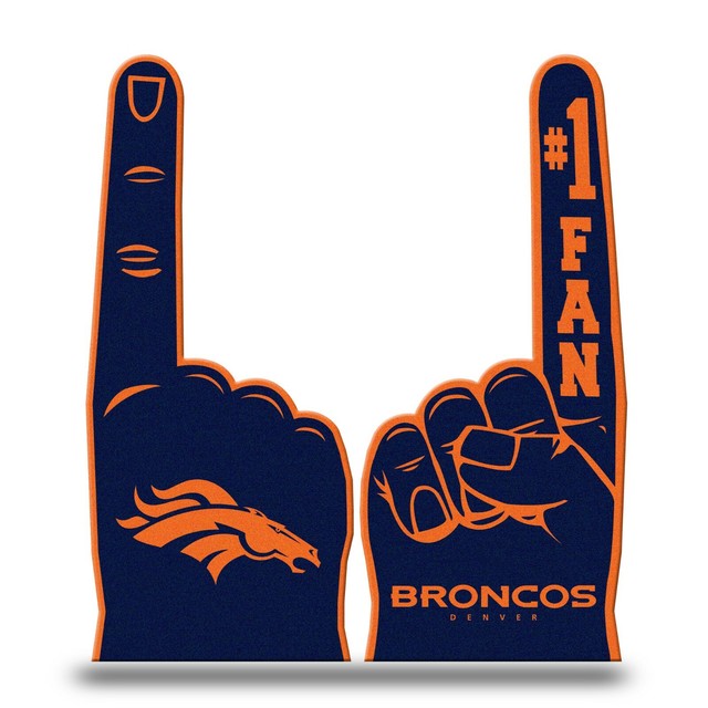 Denver Broncos 1 Foam Fingers Hand fits inside. Printed Both Sides A125 eBay