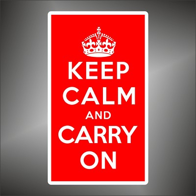 KEEP CALM AND CARRY ON Aufkleber Sticker Decal Aufkleber Sticker