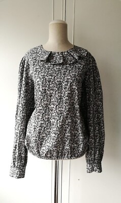 SELECTED FEMME Ditsy Blumen Bluse Top Oversize Kragen Detail Größe 12