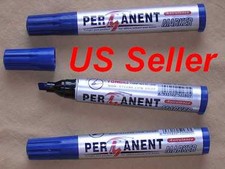 LOT OF 3 BLUE, HUGE PERMANENT MARKERS 3 BLUE QUALITY, FAST US SELLER