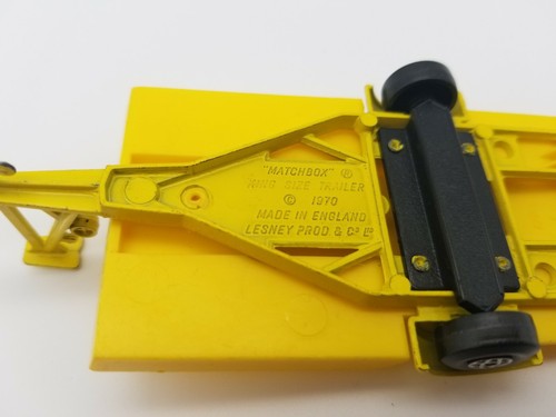 VINTAGE | 1970 MATCHBOX King Size Trailer Yellow Lesney England K-28 Yellow - Picture 10 of 12