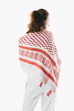 Houndstooth scarf Keffiyeh Arafat Hatta cotton wide scarf palestine Shemagh