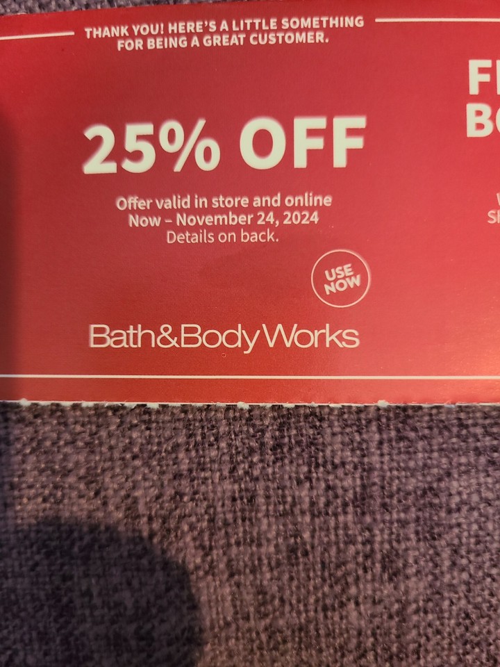 Bath And Body Works Coupons X2 eBay