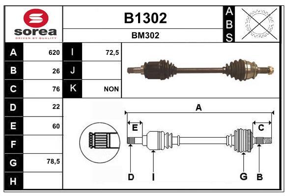 Arbre de transmission SNRA B1302 supprime les vibrations sur votre MINI