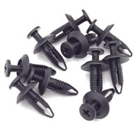 100 X You.S Original Verkleidung Clips Halter Spreizniete Universal 6Mm Schwarz