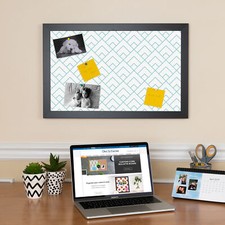 ArtToFrames Custom Cork Bulletin Board Minimal Framed in Satin Black