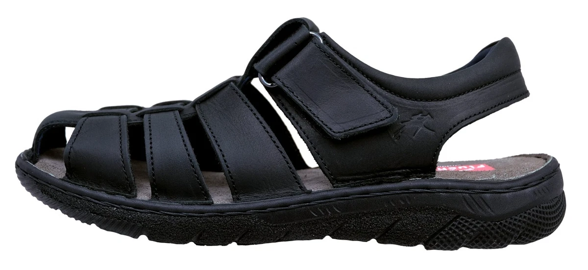 Fluchos Keops Sandales Pour Homme Noir Cuir F1754 eBay