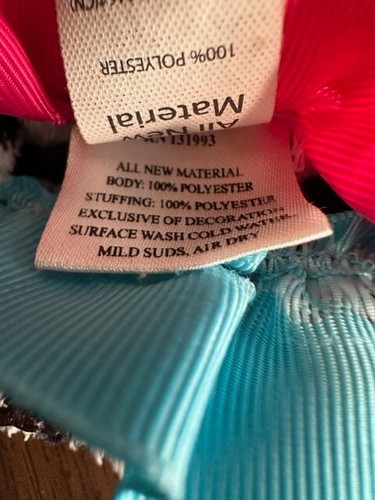 MudPie Elephant Plush Security Blanket Lovey Zebra Giraffe Pink Ruffles Rare HTF - Picture 9 of 9