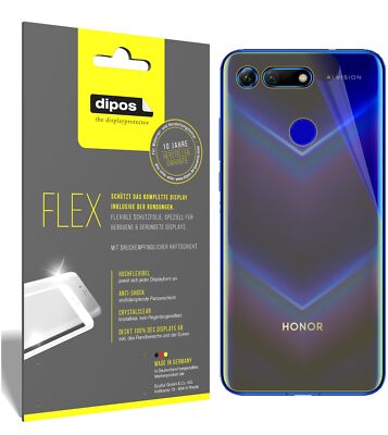 3x Schutzfolie für Honor View 20 Rückseite Folie, 100% Displayabdeckung, Flex