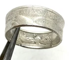 Vintage 1935 Walking Liberty Half Dollar Coin Sterling Silver 925 Ring Size 12