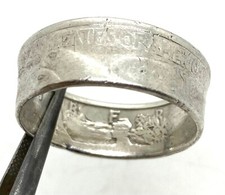 Vintage 1935 Walking Liberty Half Dollar Coin Sterling Silver 925 Ring Size 12