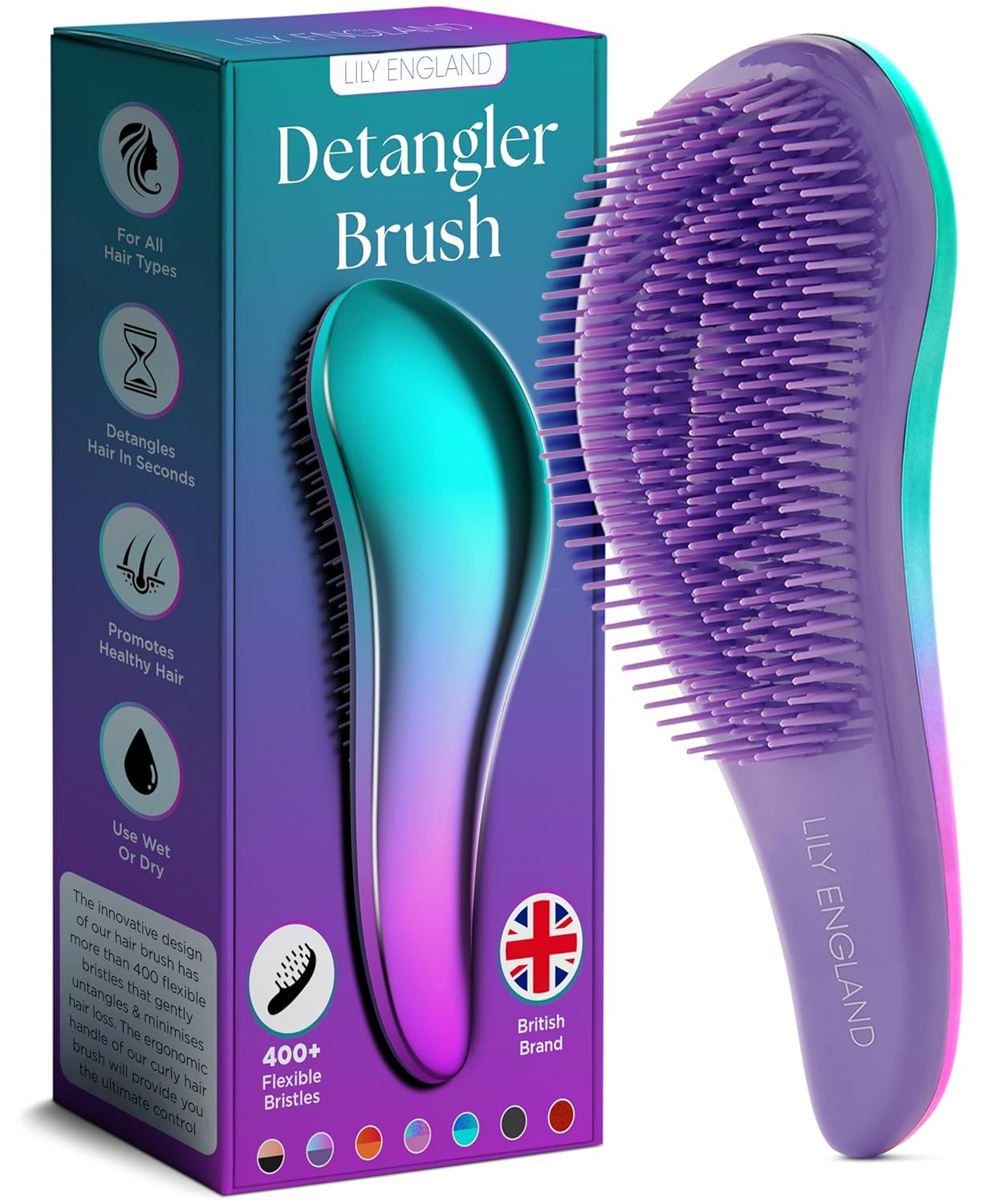 Gentle Detangler Brush for Curly Thick Straight and Natural Hair-image