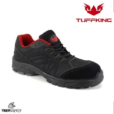 Tuffking 9080 Flyte Black 100% Metal Free Composite Toe Cap Safety Trainers PPE