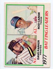 sharp corners, edges........1978 OPC Batting Leaders Carew,Parker #1 crease free