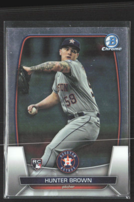 2023 Topps MLB Baseball Bowman Chrome No. 69 Hunter Brown Rookie