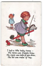 HGC Marsh Lambert hobby horse cute kid nursery rhyme 1916 Postcard