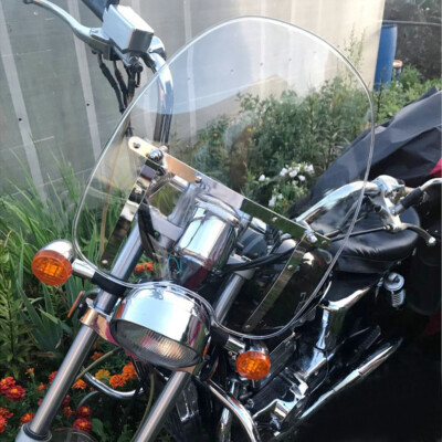 Clear Windshield For Harley Dyna, Softail, Sportster 883 & 1200 | POMT Brand