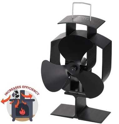 Wood Stove Fan Heat Powered Self Fireplace 3 Blade Ecofan Silent