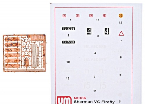UNIMODELS UM 386 Plastikmodelle Bausatz Maßstab 1:72 Sherman VC Firefly US Medium Tank - Bild 6 von 8