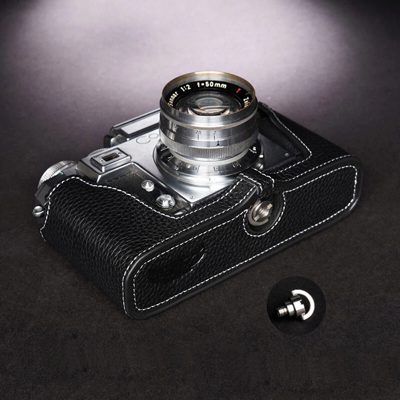 Handmade Genuine Leather Half Camera Case Cover For ZEISS IKON CONTAX iiiA IIA - Image 4 of 4
