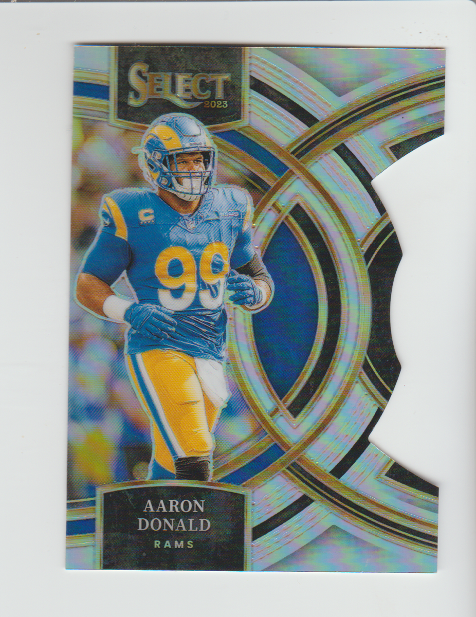 2023 Panini Select Silver Prizm Die-Cut #113 Aaron Donald card