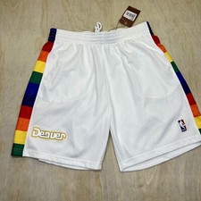 NEW XL Denver Nuggets Mitchell Ness Hardwood Classics 1991/92 Swingman Shorts
