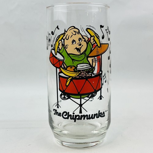 Vtg The Chipmunks Theodore Drinking Glass Tumbler 1985 Bagdasarian Productions - Picture 3 of 7