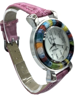 LE GEMME DI VENEZIA Orologio Ring Donna Fuxia watch in Vetro di Murano e antica Murrina Millefiori