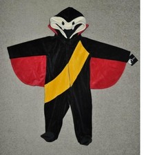 Vampire 1 Pc Halloween Costume 3/6 months Hooded Footed Fleece Pram Infant Boys