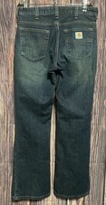 Carhartt Women's Traditional Fit WB001 Size 2X28 Denim Bootcut Jeans 30x28.5
