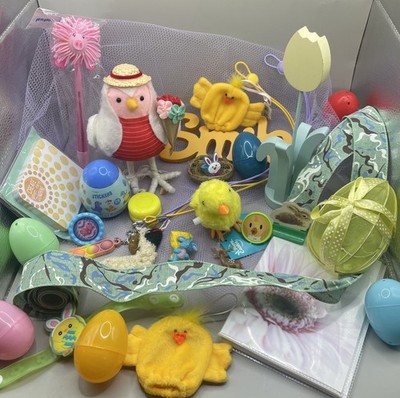 Spring Easter Decor Gift Upcycle Junk Drawer Easter Basket Fun Mixed Lot