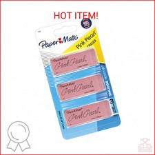 Paper Mate Pink Pearl Erasers, Large, 3 Count