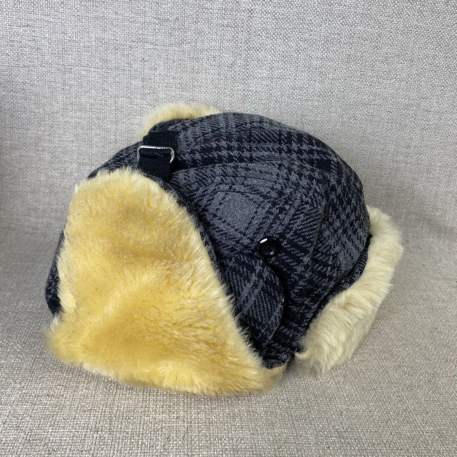 Woolrich Hat Plaid Wool Shearling Lined Winter Hu… - image 7