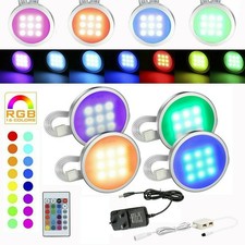 4PCS Led Under Cabinet Lights Hardwired Kitchen Cupboard Shelf Counter Lighting