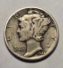 1944 Mercury Dime 90% Silver Coin, Fine - Exact Coin Shown