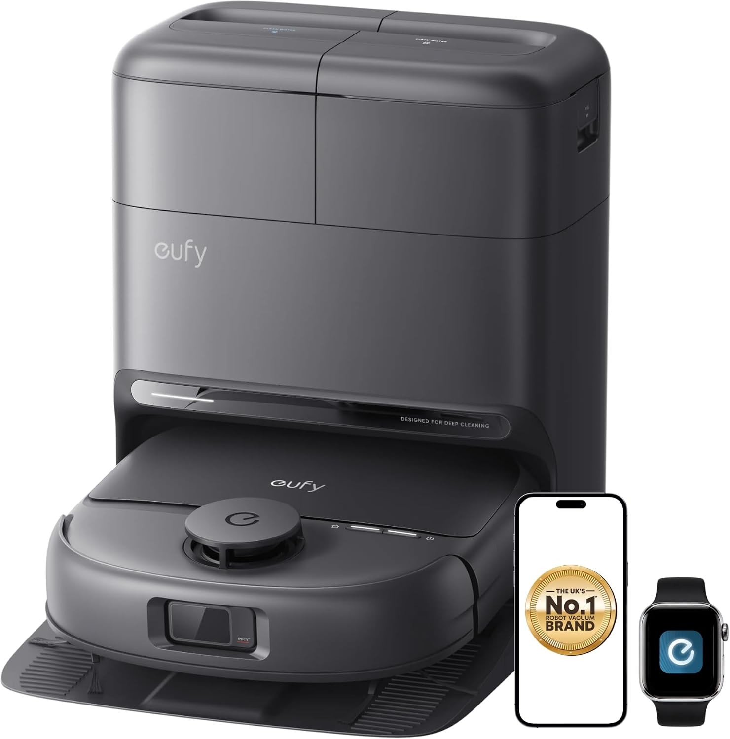 eufy C28 Omni Robot Vacuum Cleaner with Mop, 15000Pa, Self-Clean Station