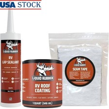 Flexible RV Roof Sealant Waterproof Membrane Multi-Surface Coating Repair Kit US